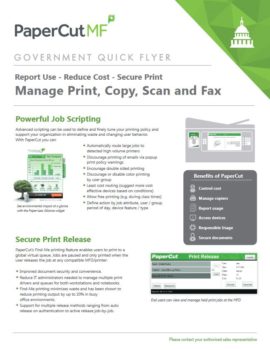 Government Flyer Cover, Papercut MF, Advanced Business Solutions, Xerox, Lexmark, HP, Copier, Printer, MFP, Florida, FL